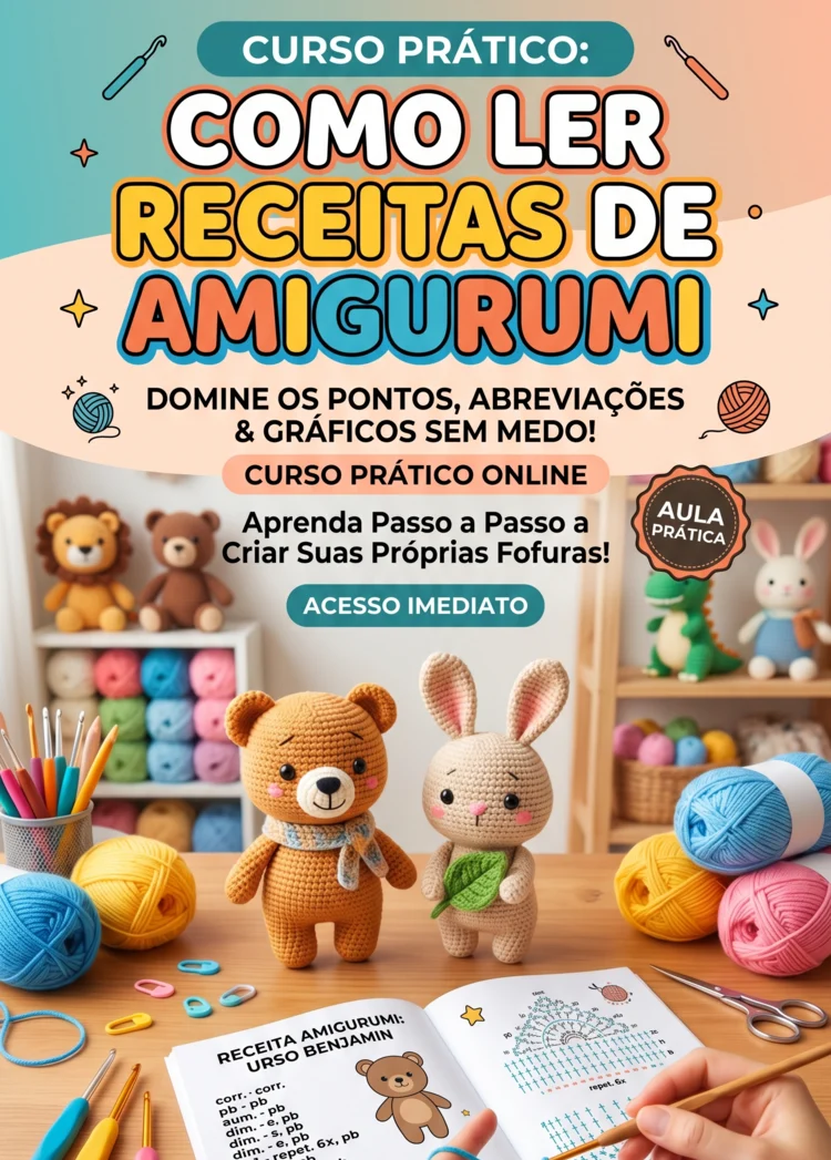 Como ler receitas de amigurumi