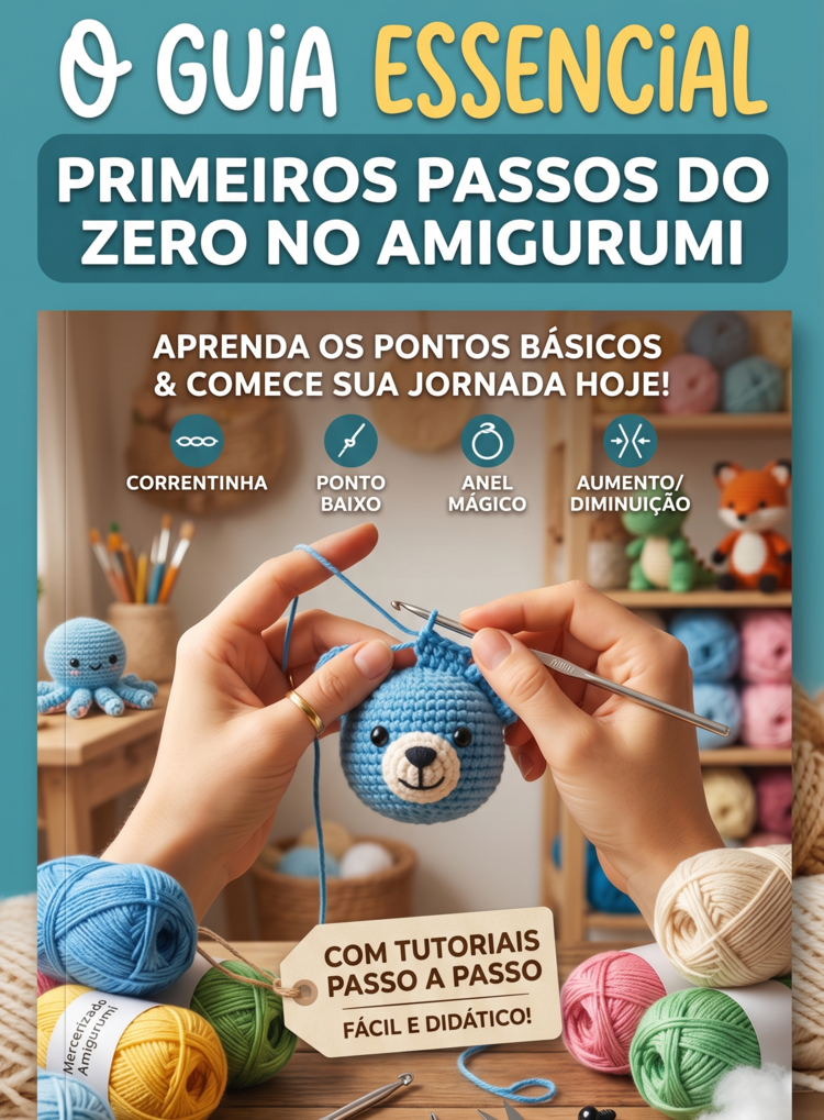 Primeiros pontos para amigurumi